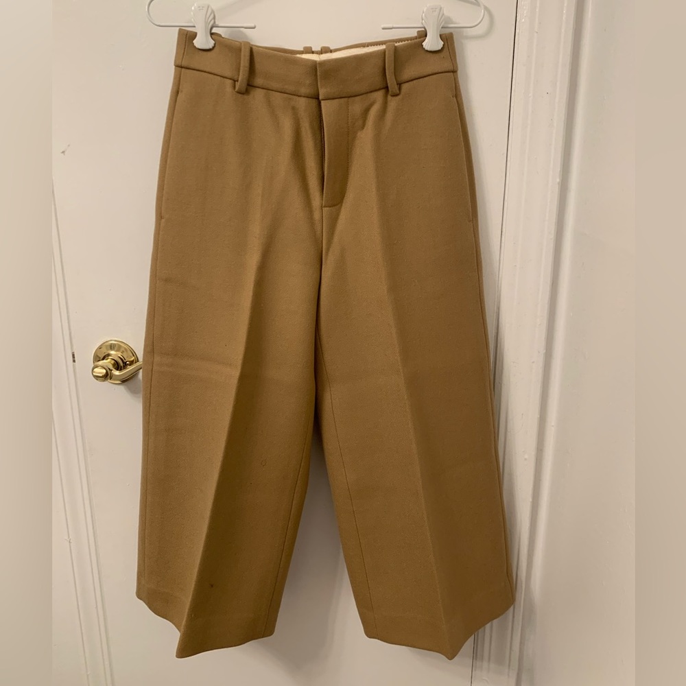 Vintage wool high waist culottes wide-leg camel color size 4